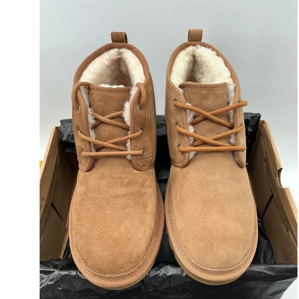 UGG Neumel Chestnut Suede Lace Up Chukka Boots Mens 3236